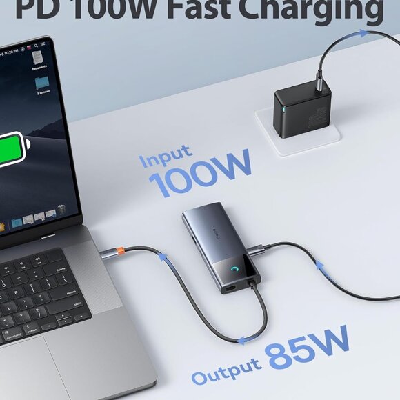 Baseus 10Gbps USB C Hub, 3 USB A/C Data Ports, 4K@60Hz HDMI, 6in1 - Picture 3 of 5